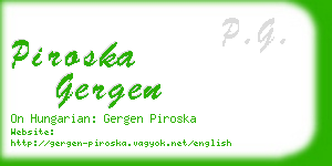 piroska gergen business card